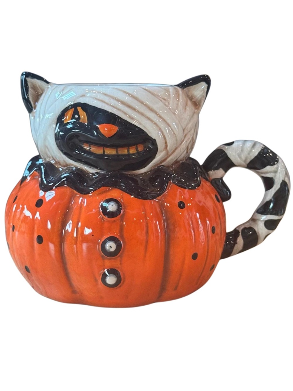 Johanna Parker Mummy Cat Pumpkin Peep Mug